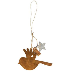 Julepynt messingfugl