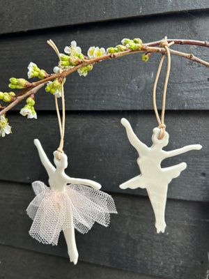 Ballerina par - porcelæn rosa