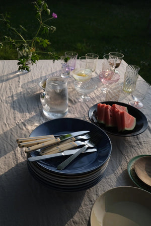 Memphis middagstallerken - dusty blue