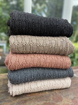 Alpaka plaid - mørkegrå