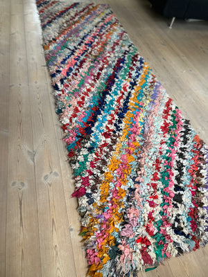 Marokkansk boucherouite tæppe 95x298 cm