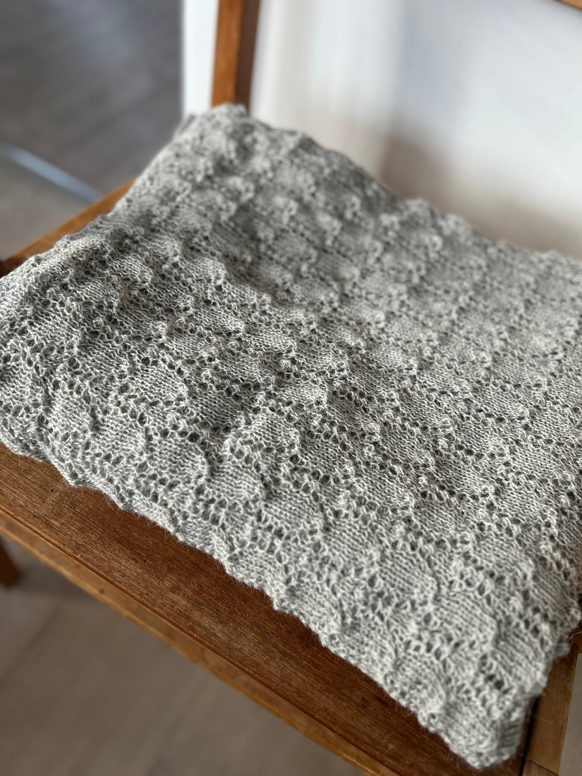 Alpaka plaid - lysegrå