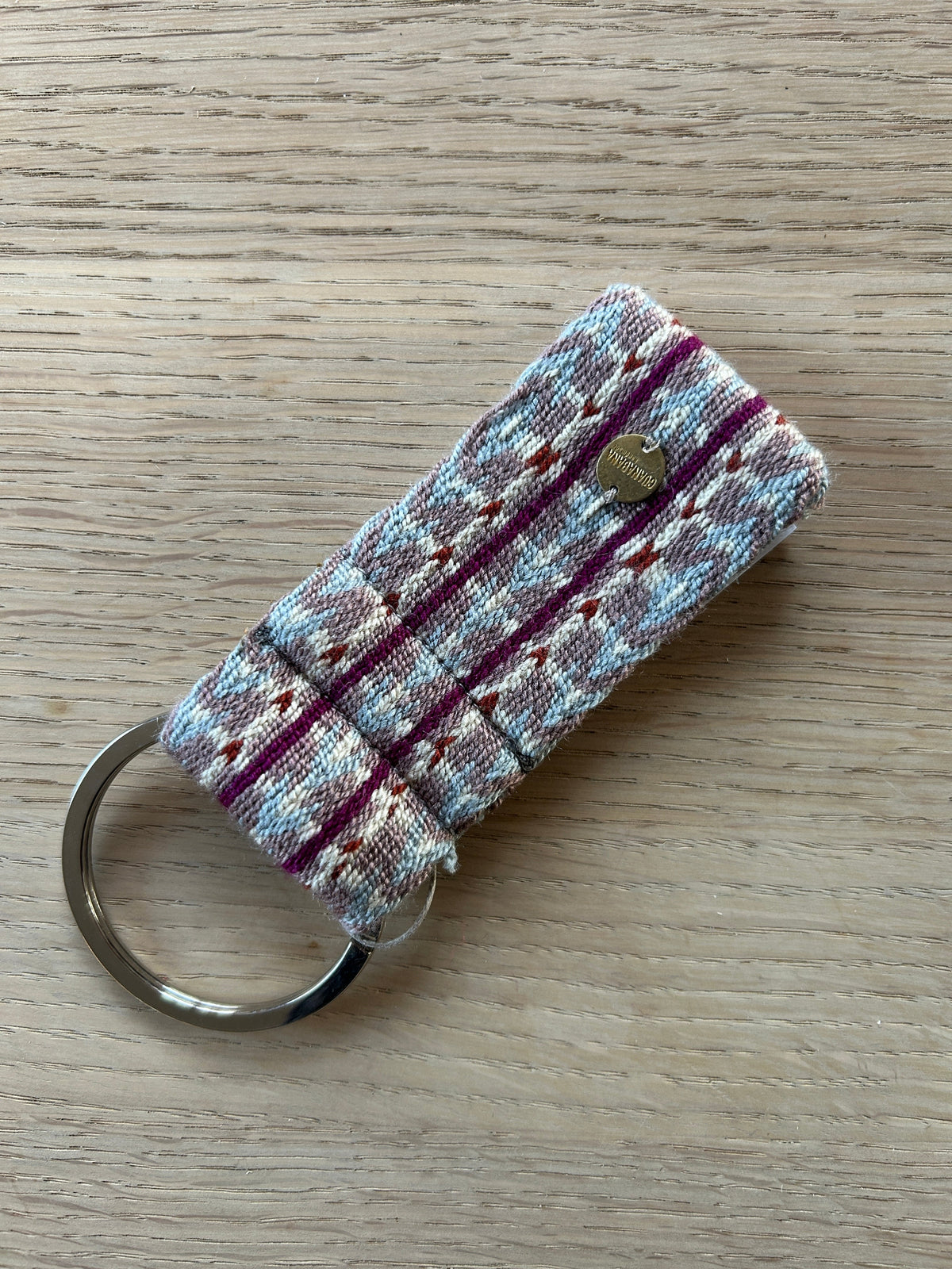 Guanabana nøglering grå/dueblå