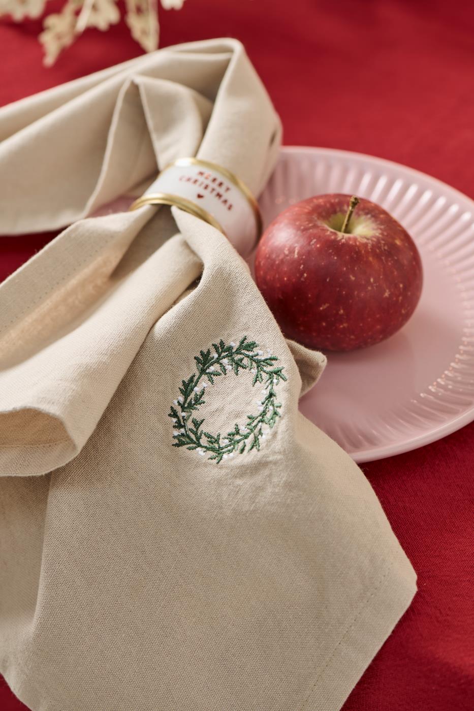 Stofserviet med krans