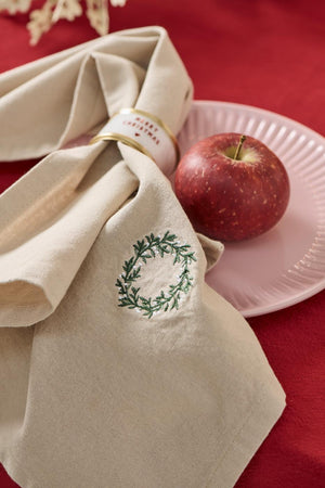 Stofserviet med krans
