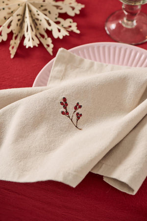 Stofserviet med bær