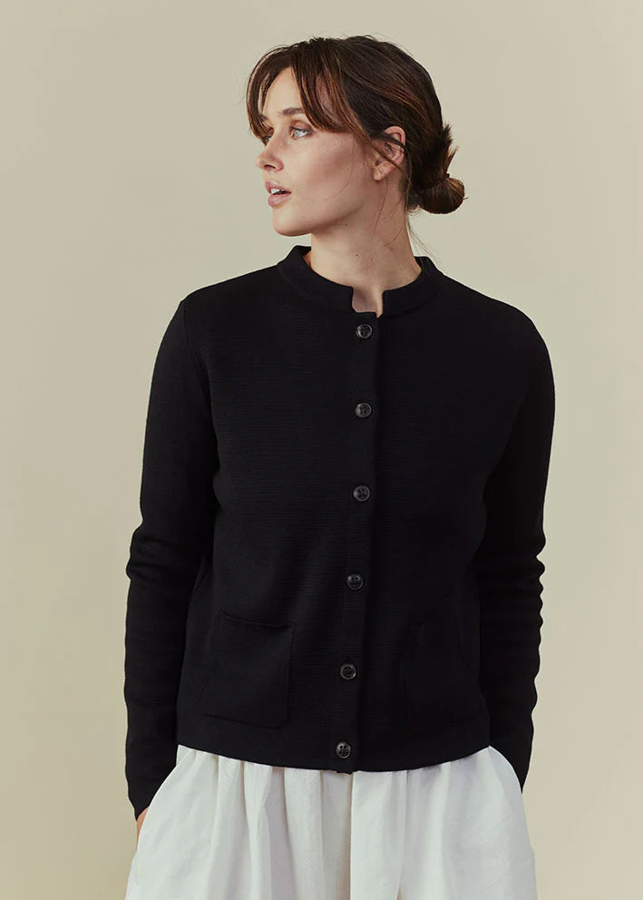 Sibin/Linnebjerg Dell cardigan sort