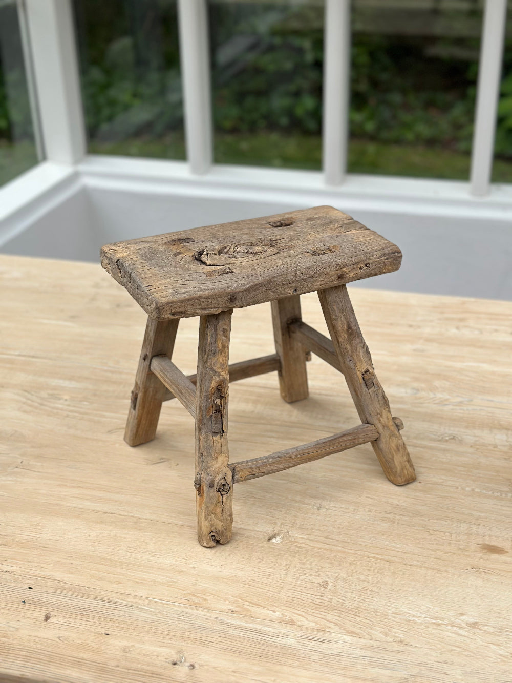 skammel-vintage-antik-træmøbel-træskammel