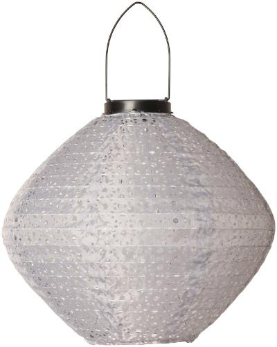 Lanterne med solceller snurretop grå