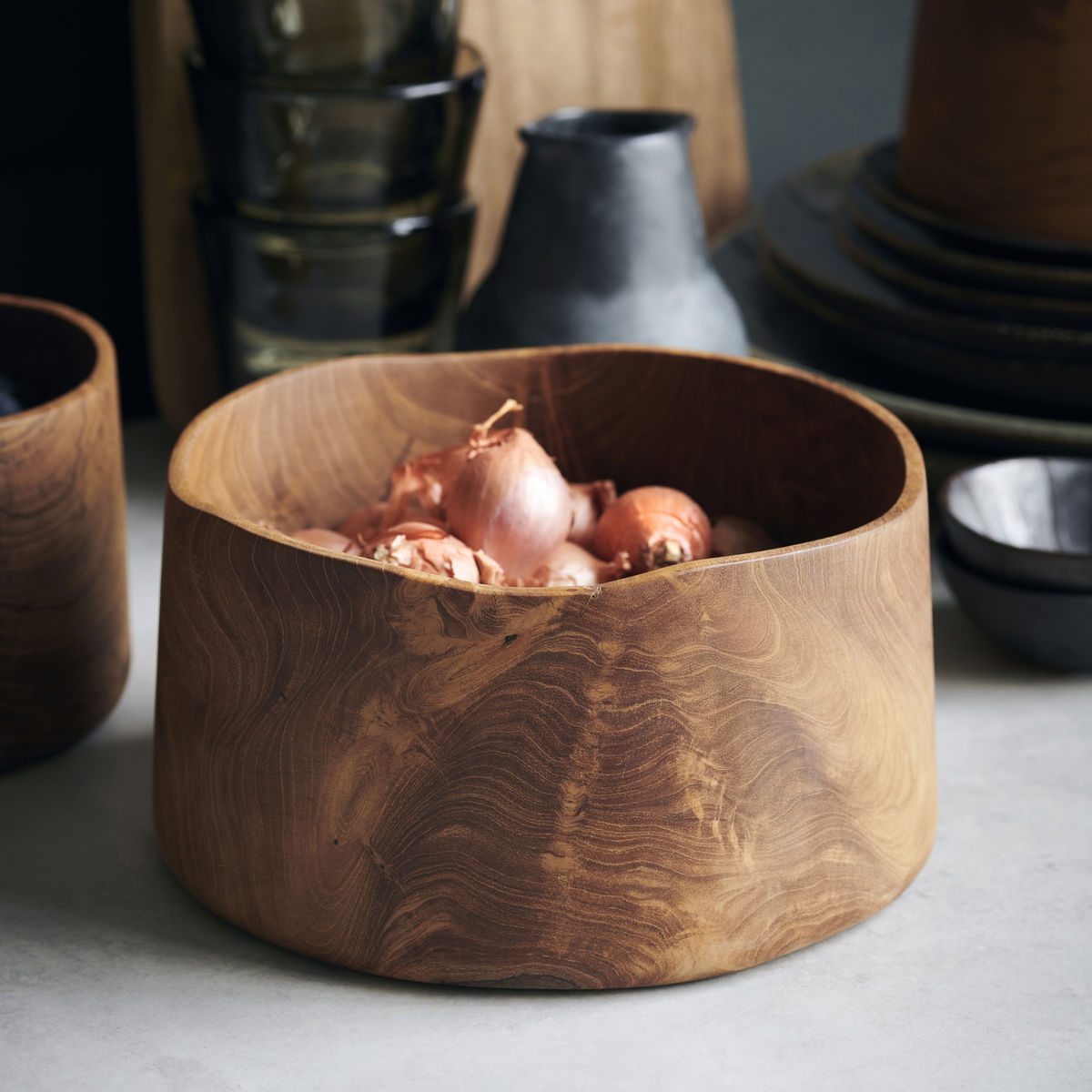 Berry Bowl teaktræsskål