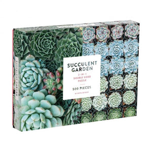 Succulent garden 2-in-1 dobbeltsidet puslespil New Mags