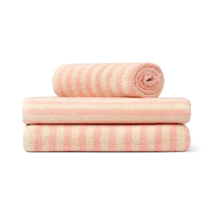 Gæstehåndklæde - creme/rose